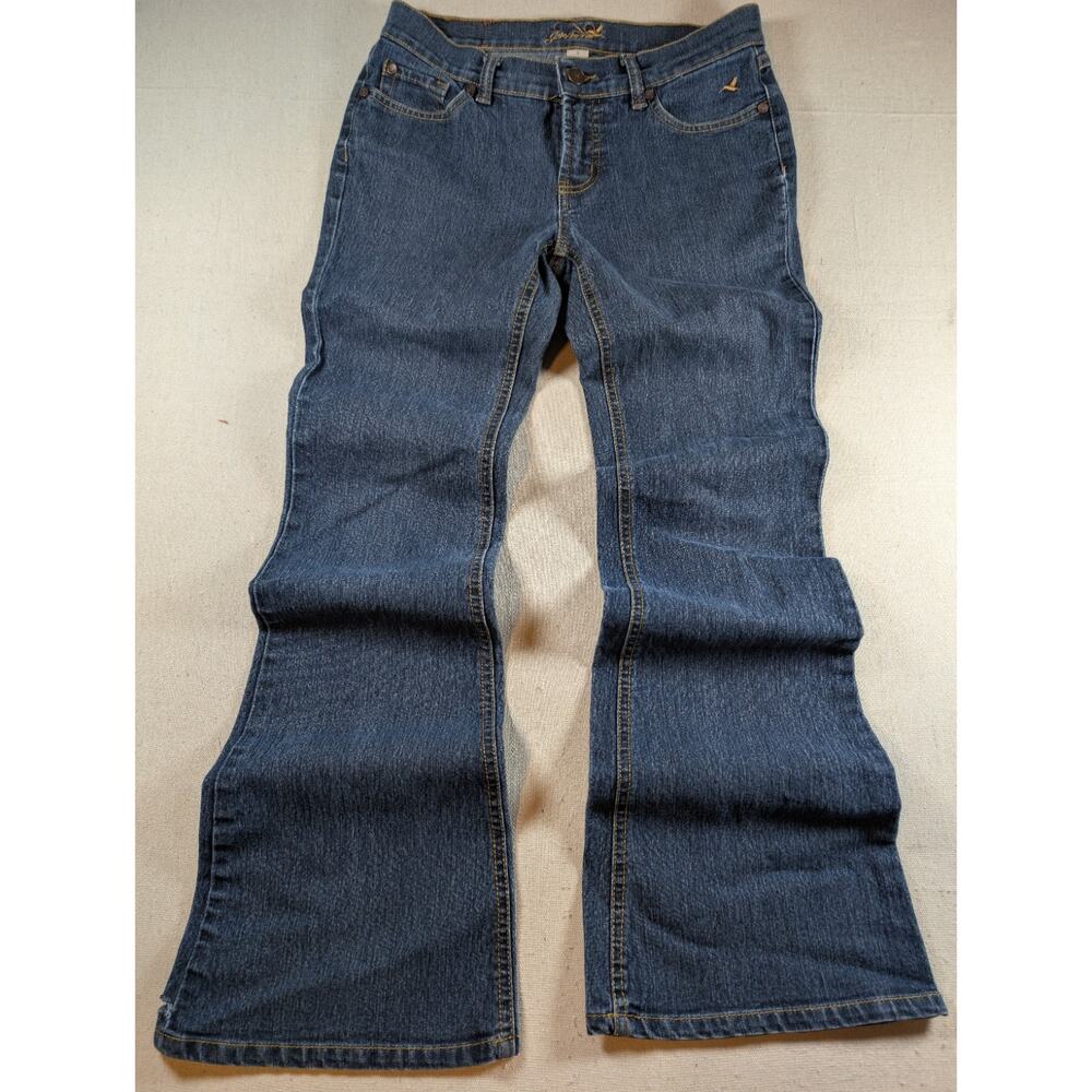 Grane Jeans Womens 3 Juniors Low Rise Bootcut Flare Leg Blue Denim